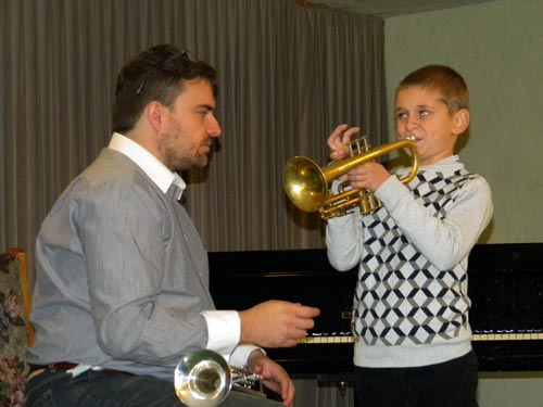 Томаш Слюсарчик дал мастер-класс преподавателям и учащимся по классу духовых инструментов